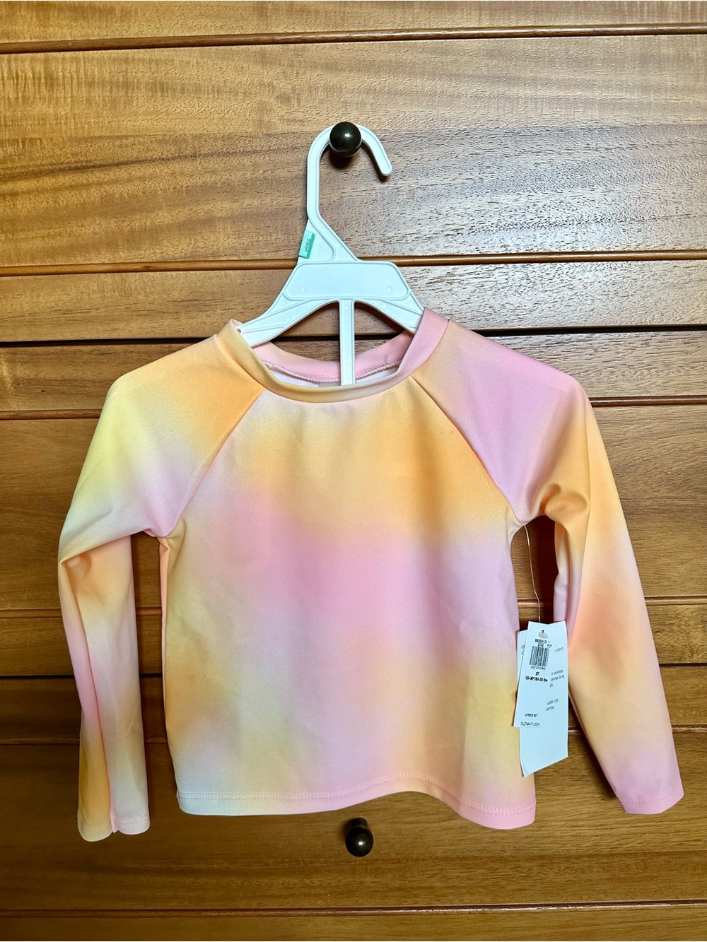 Old Navy Toddler Girls 2pc Long-Sleeve Swim Rashguard & Bottom